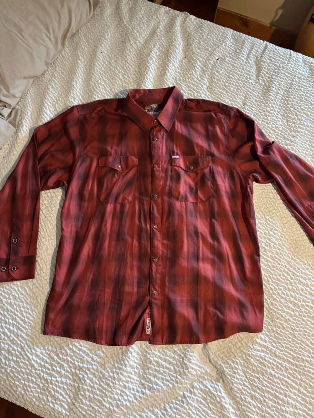 Men's Button-Up Red Plaid Casual Shirt